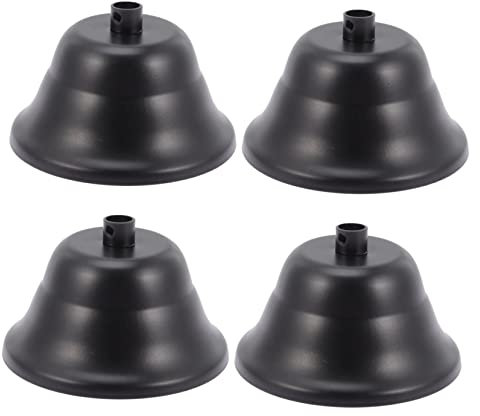 Yardenfun Deckenbaldachin 4 Stück Kronleuchter Montageplatte 90mm Schwarz Für Kristall Und Kerzenlampen Esszimmerleuchten Selbstgemacht Deckenabdeckplatte