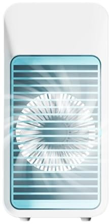 Yonuaret Air Conditioner Fan | Personal Air Conditioner with Colorful Night Lights,Table Fan with 3 Speeds, Small Air Conditioner, Quiet Desktop Cooling Fan for Room, Camping, Home