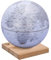 TROIKA Globus mit 25 cm Durchmesser EXPLORER 360° – auf magnetischem Sockel aus nachhaltiger Forstwirtschaft in Litauen – Eichenholz, Kunststoff – silberfarben, weiß – TROIKA Original