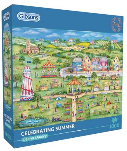 Gibsons Celebrating Summer 1000 Piece Jigsaw Puzzle Beautiful Colourful Season Celebration Sustainable Jigsaw Puzzle for Adults | Premium 100% Recycled Board | Great Gift | Gibsons Games
