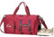 ST.Cleaspac Sporttasche, Reisetasche, Schultertasche mit mehreren Taschen, Schwarz, Ancora Red, Casual