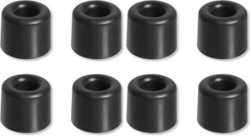 cyclingcolors 4x butée butoir porte volet portail armoire noir arret bumper tampon pied (Ø25mm) (Lot de 2)
