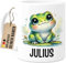 Tassenliebling® Frosch Tasse personalisiert - Kindertasse mit Namen - Tiere Geschenke - Tasse mit Namen Kind - Personalisierte Geschenke Kinder - Kinderbecher aus Keramik 330ml