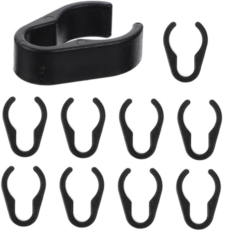 CONGARTENO 10pcs Microphone Cable Plastic Clips Flexible Mic Pole Cord Holders Lightweight Cable Clamps for Organizing and Securing Microphone Wires in Studio and Home Use