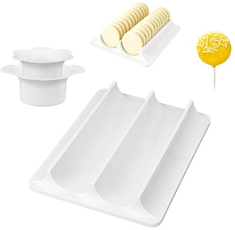 Penitue Cake-Pop-Ausstecher und -Stopfer mit Tablett-Set, ABS Nicht 3D-Gedruckt Rundes Cake-Pop-Form-Set mit 100 Papierstäbchen DIY-Schokoladendesserts Heimbacken Hochzeits- und Party-Leckereien
