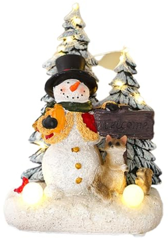 Bosiyrggrl Christmas Music Rotating Santa Claus Tree Christmas Ornaments Resin Crafts Christmas Home Decoration B