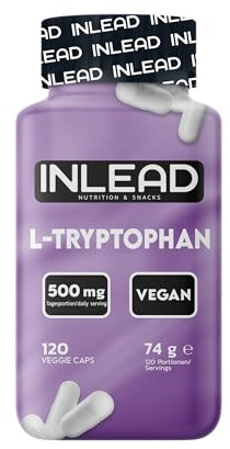 INLEAD - L-Tryptophan Caps | Essentielle Aminosäure für bewusste Ernährung & aktiven Alltag | 500mg pro Kapsel | Vegane Kapseln - 120 Kapseln