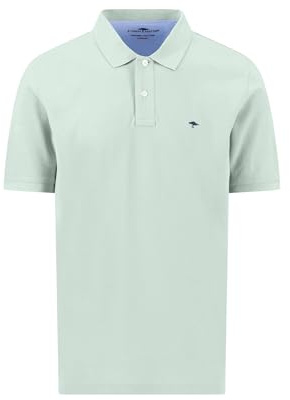Poloshirt aus Baumwolle mit strukturierter Oberfläche Mint / 3XL