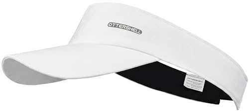 OTTERSHELL Visiera parasole sportiva con slot per occhiali, visiera atletica regolabile per corsa, golf, tennis, pesca.