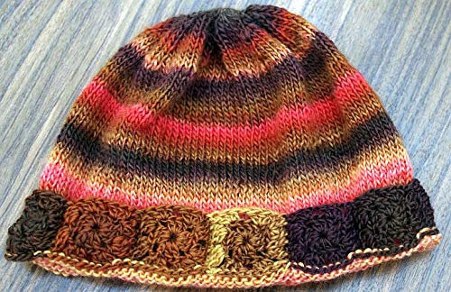 Jules Geschenkevitrine Mädchen-Strick-Beanie mit Häkelkante, Kopfumfang 44-46cm