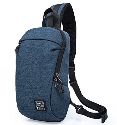 FREEMASTER Schultertasche/Rucksack aus Segeltuch, Crossbody-Tasche für Sport, Wandern, Schule, für Männer und Frauen, Jungs und Mädchen, Herren, blau, one size fit all