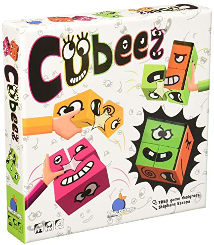 Blue Orange - Cubeez - Puzzle d'Expression - Jeu de Cube Multicolore en Bois - Jeu de Construction Montessori - Jeu de Logique et de Rapidité- Jeu de société à partir de 6 Ans
