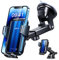VANMASS Soporte Movil Coche,【2023 Versión Definitiva】 Universal Ventosa,【Militar Superior】para Teléfono Salpicadero Parabrisas Montaje para iPhone 14 13 Pro MAX Samsung Galaxy S23 22 Ultra, Azul