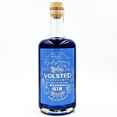 Volsted Distillery Hen Harrier Old Tom Gin | 70cl | 43% ABV | Lemon, Citrus & Rosemary | Colour-Changing Bottle | Danish Micro Distillery | Floral & Sweet | Award-Winning