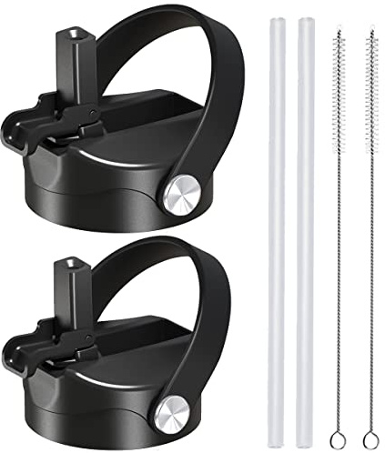 Straw Lid for Wide Mouth Sports Water Bottle1218 20 32 40 64oz,Replacement Lid Compatible with Hydroflask Wide Mouth,Straws Cap Top Accessories