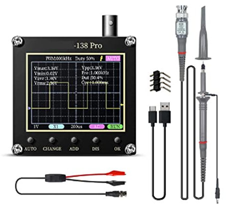 Hopbucan 138 PRO Oscilloscope 200 /S,KHz,Analog Bandwidth, Supports Auto,80 KHz PWM and Firmware Upgrades (B)
