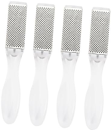 OSALADI 4 Piezas Tabla Para Frotar Los Pies Raspador De Masaje Afeitadora De Pies Afeitadora De Talón Raspador De Metal Espátula Metálica Amoladora Doble Cara Acero Inoxidable