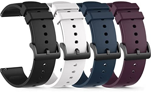 RuenTech Cinturino in silicone morbido da 22 mm, compatibile per Uaue T50S /per VKROBAG T50S /per Donerton T50S T50H per smartwatch T50S da 1,85, Silicone