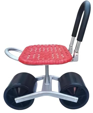 scyca Rollbarer Gartensitz | 360-Grad-Rotation Gartenhocker Höhenverstellbar Gartenstuhl Klappbarer Outdoor-Gartenhocker - Gartensitz für Senioren, für Gartenarbeit