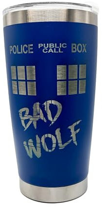 Tardis Bad Wolf Thermal Travel Cup 500ML (Blue)