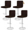 Showgeous 4 Stück Bar Stuhlhussen,Barhocker Abdeckungen Stretch Abnehmbare Esszimmerstuhl Abdeckungen für Kneipentheke,Dining Chair Barhocker Zähler Schonbezüge Esszimmer Stuhl Schonbezug(Dunkelbraun)