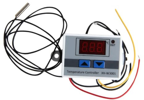 Hoement Digitaler Programmierbarer Thermostat 220v 1500w mit Fühler Sonde für Zentrale Klimaanlagen Ventilatorkonvektoren Energiesparende Kühl und Heizsteuerung Weiß