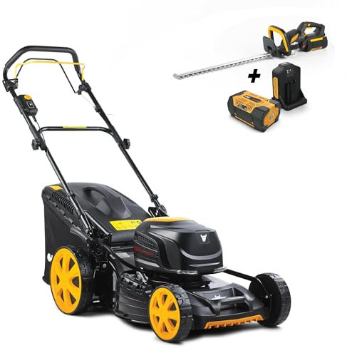 Mowox® EM 4662 SX-Li Set: Akku-Rasenmäher + GRATIS Akku-Heckenschere ☻ 62 Volt ☻ geht ab wie Sau!