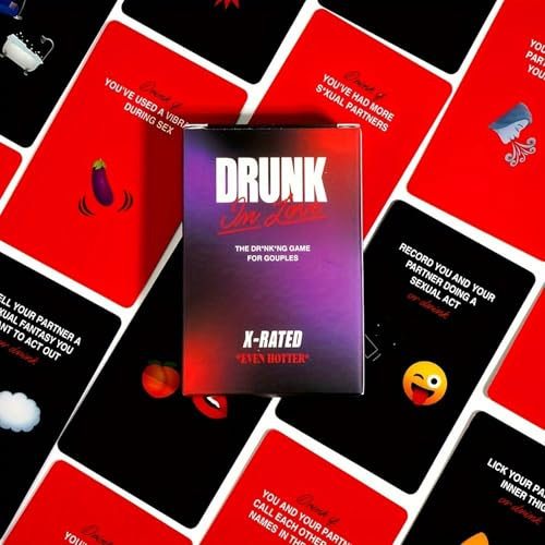 Erotisches Trinkspiel für Paare – 50 aufregende & prickelnde Karten mit spannenden Herausforderungen – Partyspiel für Erwachsene, Erotikspiel für Pärchen, Paar Geschenk ab 18