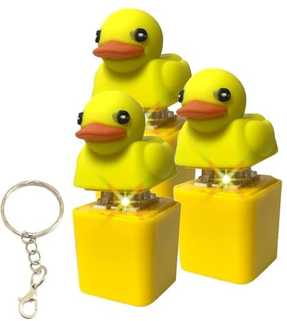 3PCS Duckyss Quacking Fidget Toy, Ducky1 Caps Keychain, Quacking Duck Keychain, Quacking Keyboard Button - Sensory Toys Stress Reliever, Keycaps That Quack