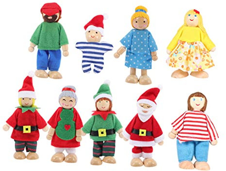 VANZACK 9stücke Teiliges Handpuppen Für Kreative Rollenspiele Puppenfamilie Für Weihnachten Geschichten Und Fantasievolles