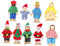 VANZACK 9stücke Teiliges Handpuppen Für Kreative Rollenspiele Puppenfamilie Für Weihnachten Geschichten Und Fantasievolles