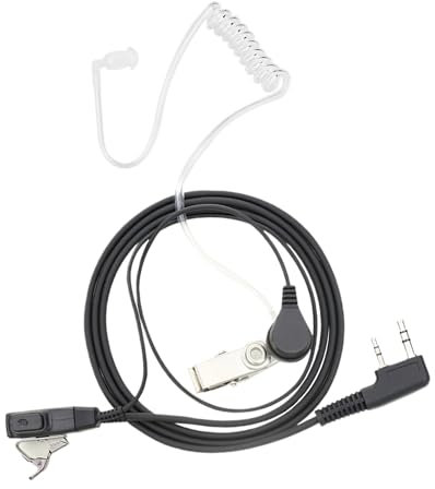 Gcerfby Mikrofon Headset Deckic Acusticrohr, transparenter Ohrhörer-Akustikrohrersatz, PTT-Mikrofon und Earmold, 1,2 m, einfach zu bedienen, tragbar für Moto-Rola-MUL-Ti-Pin