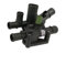Termostato de coche 06A121111 06A121111A Termostato de refrigerante del motor compatible con VW Golf Audi A3 Carcasa de Termostato(Single Pipe)