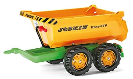 Rolly Toys rollyHalfpipe Joskin Anhänger (für Kinder von 3 - 10 Jahre, Zweiachsanhänger mit Kippfunktion, kippbare Heckklappe) 122264, 89 cm × 43 cm × 49 cm