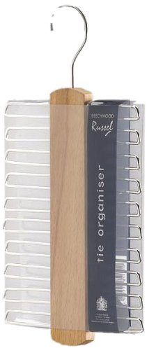 H & L Russel Lotus Wood Tie Organiser, 20 Bar