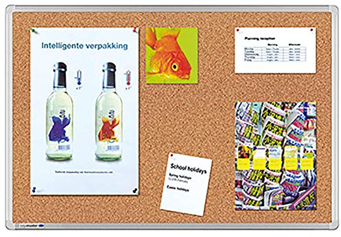 Legamaster Universal Korktafel - 100x150cm - Pinnwand zum Aufhängen inklusive Wandhalterung - aus Naturkork mit Aluminiumrahmen zum Anheften von Notizen