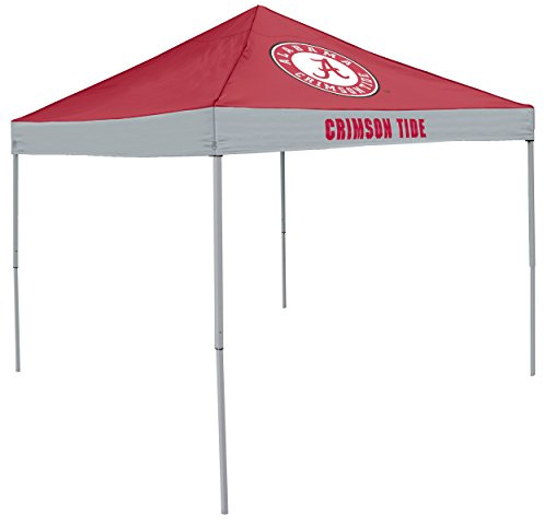 Logo Brands NCAA Alabama Crimson Tide Economy Canopy Tailgate Tent (9' x 9') – Powder-Coated Steel Frame, Water-Resistant Polyester, Team Color Design