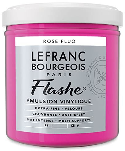 Lefranc Bourgeois 230379 Acrylique et Vinyle Couleur Grenadine Fluo, 7 x 7 x 7,3 cm