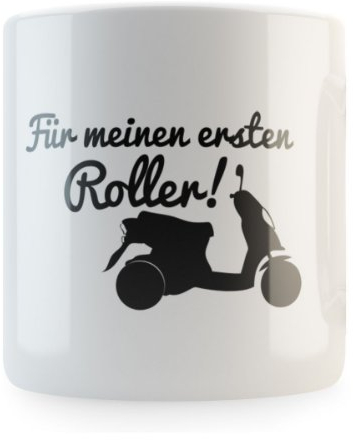 MIKALINO Premium Keramik Jungs-Spardose Für Meinen ersten Roller Spardose, Druckfarbe:schwarz