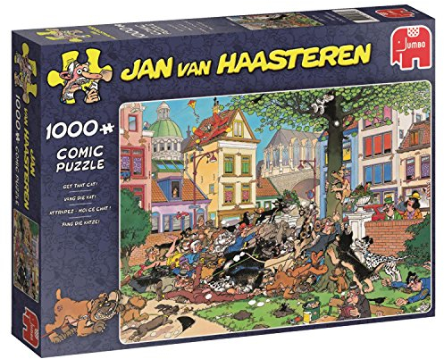 Jumbo 19056 Puzzle Jan Van Haasteren-Fang die Katze, 1000 Teile