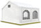 TOOLPORT Tendone per Feste Gazebo 3x4 m Bianco PE 550 N Impermeabile Protezione UV Tenda Giardino Sagre Eventi Mercati Esterno con Telaio a Pavimento