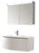 Mobile bagno sospeso LENA 1000 bianco opaco - specchio a scelta opzionale, Specchio:Senza specchio, Piletta Pop-up:Senza piletta Pop-up