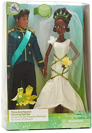 +d Disney Official Store Princess Tiana & Naveen Wedding Classic Doll Duo Set