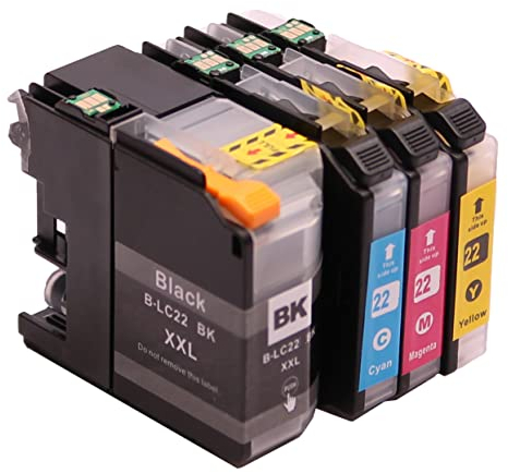 ABC Set 4X alternativ Druckerpatrone für Brother LC22U XL für DCP-J785W MFC-J985DW
