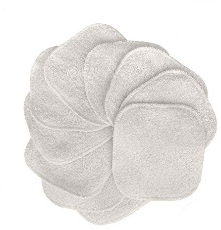 Tampons Démaquillants En Bambou (Paquet De 10), Tampons En Coton Biologique Réutilisables Avec Sac À Lessive, Nettoyage Lavable Du Visage (10PC)