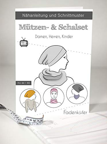 Papierschnittmuster Mützen-Schal-Set