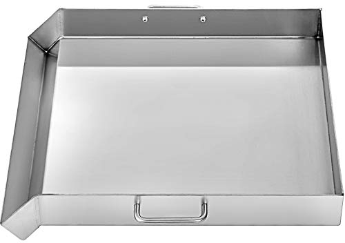 VEVOR Piastra Piatta in Acciaio Inox per Cottura BBQ di Carne Pesce Salsicce Verdure Spiedini Uso Esterno con Pinze e Palette, Piastra di Cottura in Acciaio BBQ da Campeggio Picnic Feste all'Aperto