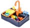 NIWWIN Giocattoli per lavello da Cucina per Bambini Set con Acqua Corrente Regali educativi Giochi di finzione per Ragazzi Ragazze Simulazione Lavastoviglie Rubinetto di Lavoro e Scarico (Blu)
