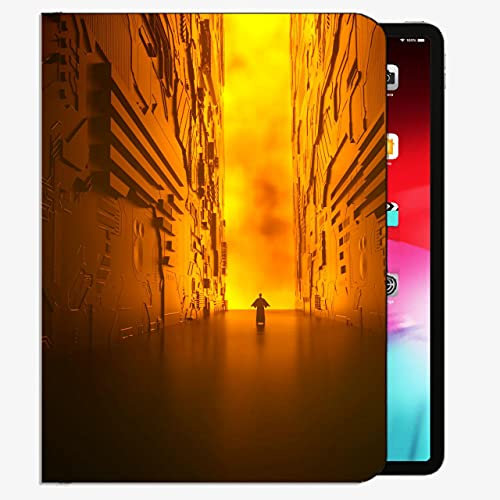 Caso Ajuste iPad Pro 9.7 Pulgadas de 9.7 Pulgadas 2016 Tableta Solamente (A1673 / A1674 / A1675), Corredor Silhouette Glow 22 Funda de Concha Delgada para iPad Pro 9.7