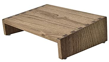KIRIGEN Bois Hauteur réglable sous table Tabouret de pied Portable Tabouret de pied ergonomique Soutien pour une meilleure posture jaune-brun